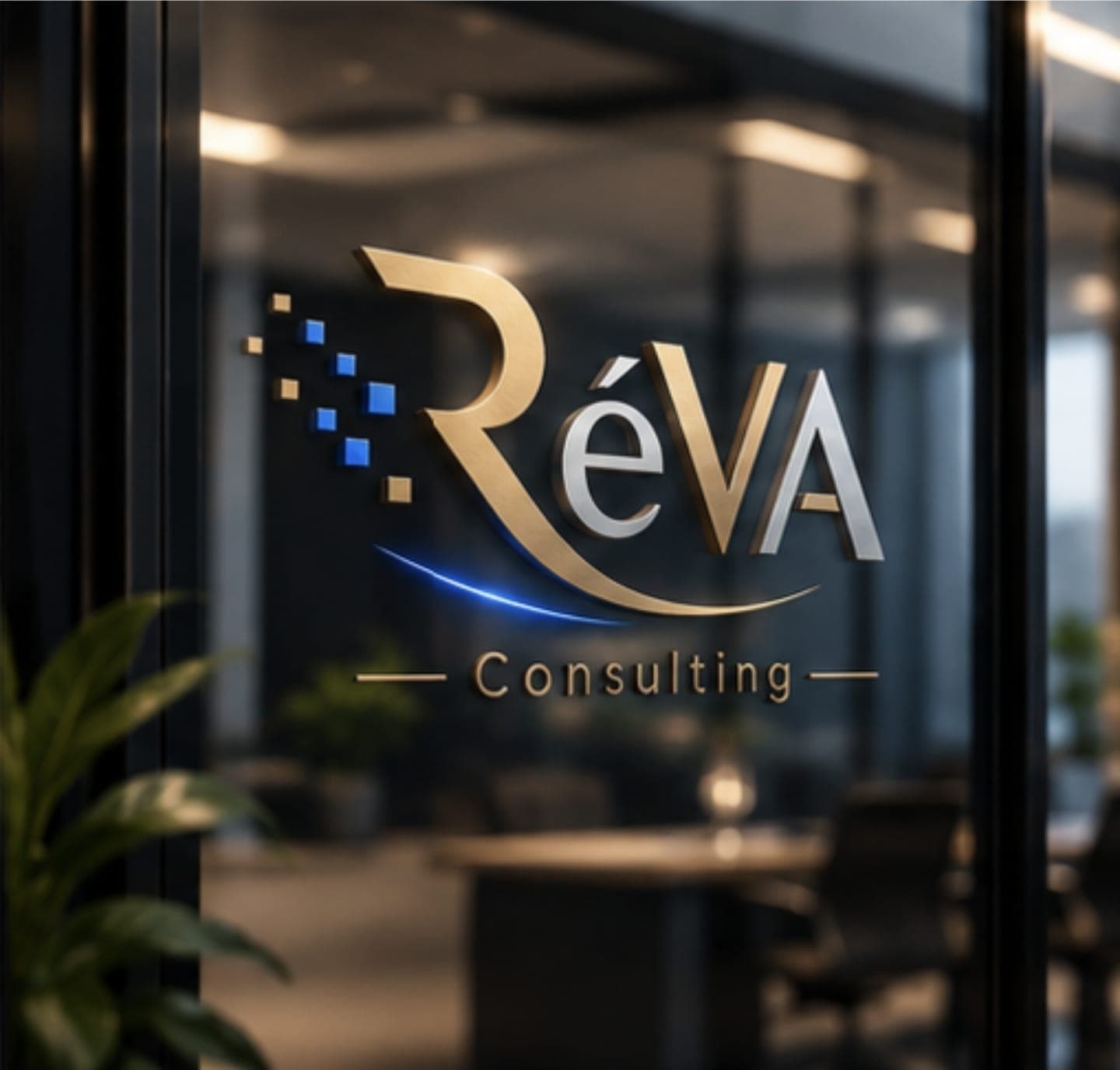 RÉVA Consulting Physical Brand Emblem